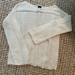 Gap white cotton summer sweater with delicate detail